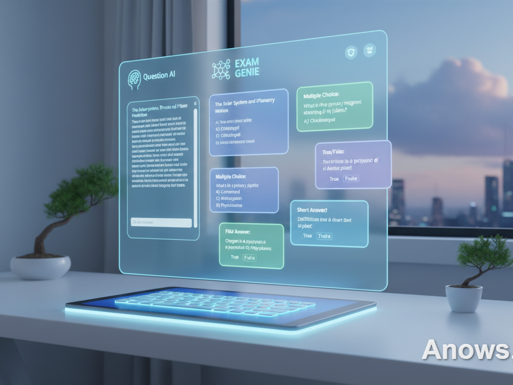 مولد أسئلة الامتحانات/الاختبارات من نص معين